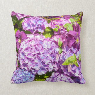 Hortensia violet, coussin de jardin