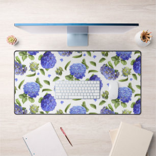 Hortensias Bleus Motif d'Art Botanique Floral