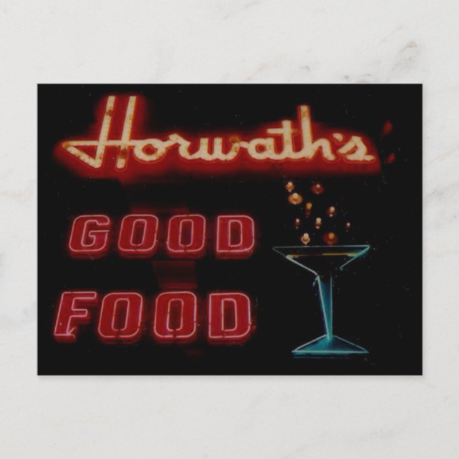 Horwaths, Elmwood Pk. Il. Carte postale Neon vinta (Devant)
