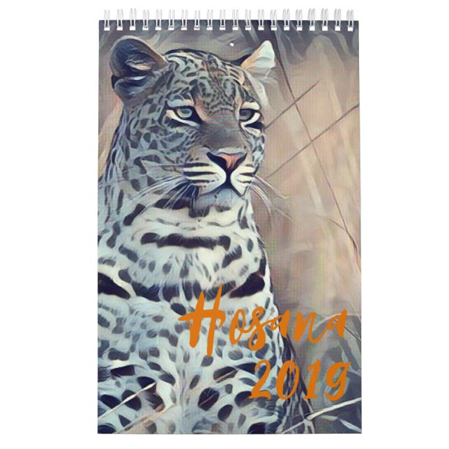 Hosana le calendrier mural du léopard 2019 (Protection)
