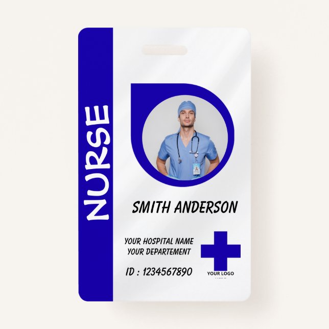 Hospital Employee Logo & Photo ID Badge (Devant)