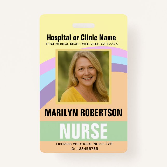 Hospital or Medical Clinic Name Badge (Devant)