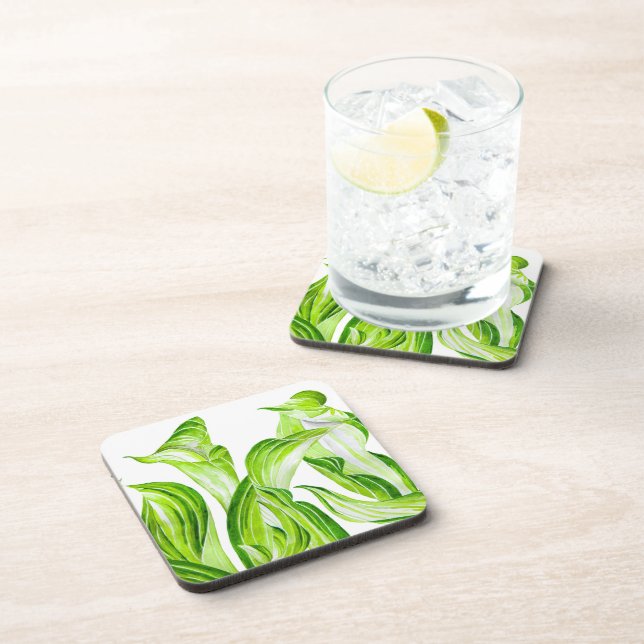 'Hosta avec le Mosta' sur Dessous de verre Set (Côté Droit)