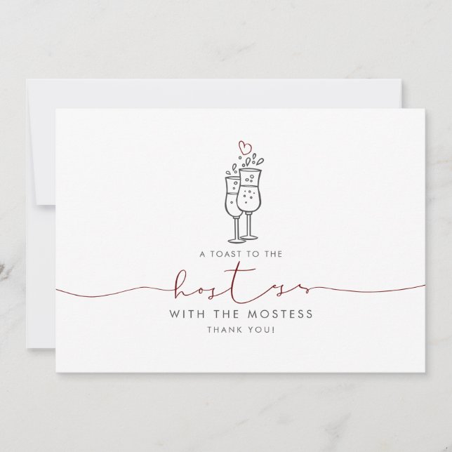 Hostess Mostess Cute Minimaliste Merci (Devant)