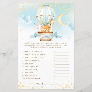 Hot Air Balloon Animals Devinez le bon jeu de prix