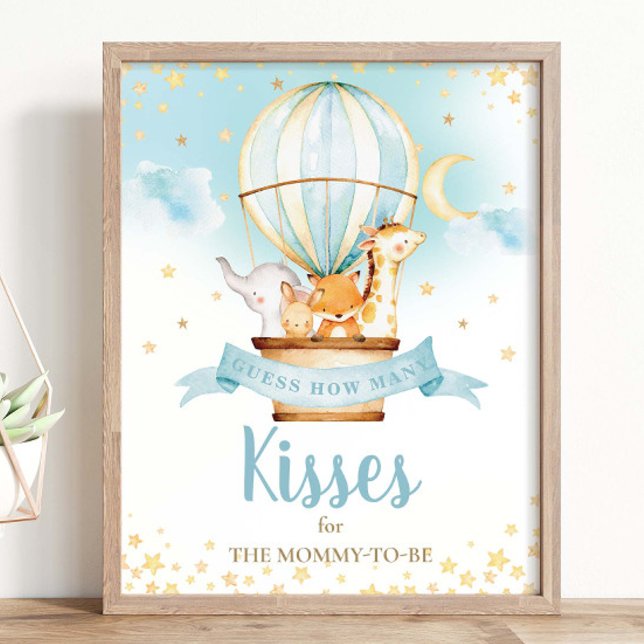 Hot Air Balloon Animaux Devinez Combien De Baisers (Créateur téléchargé)
