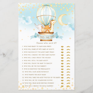 Hot Air Balloon Animaux Il A Dit Qu'Elle A Dit Fun