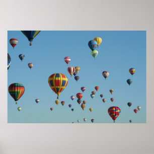 Hot Air Balloon Filled Sky Poster