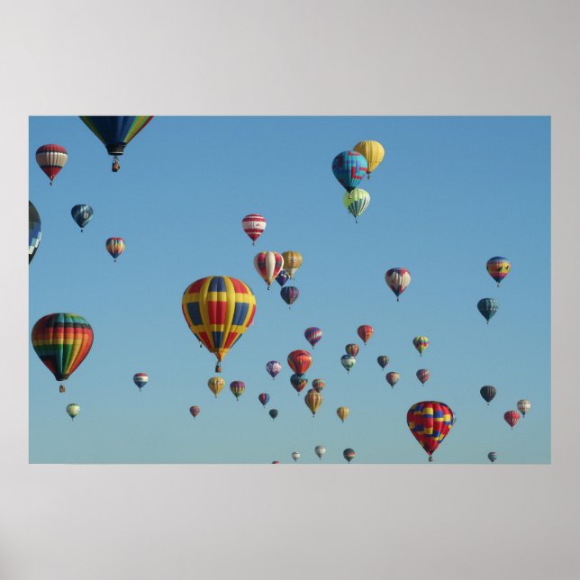 Hot Air Balloon Filled Sky Poster (Devant)