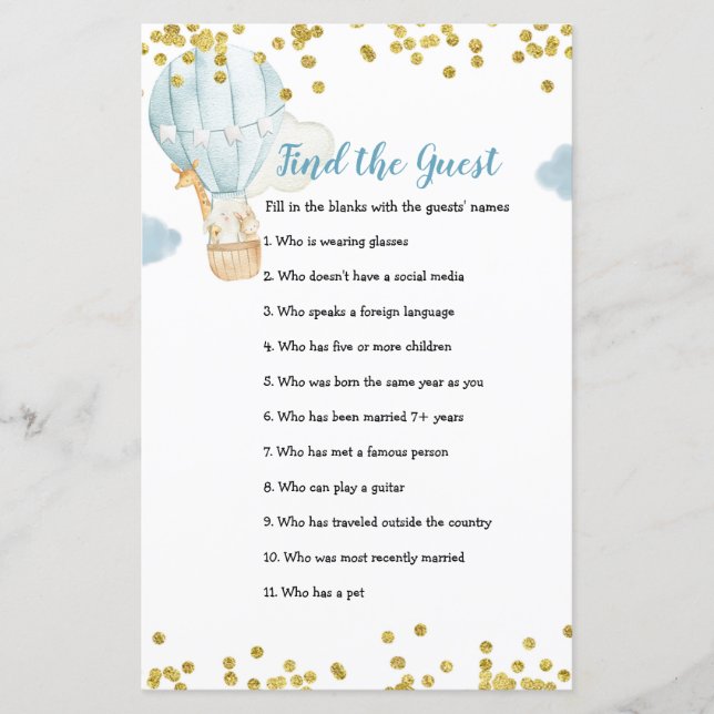 Hot Air Balloon Jungle Trouvez le jeu Invité (Devant)