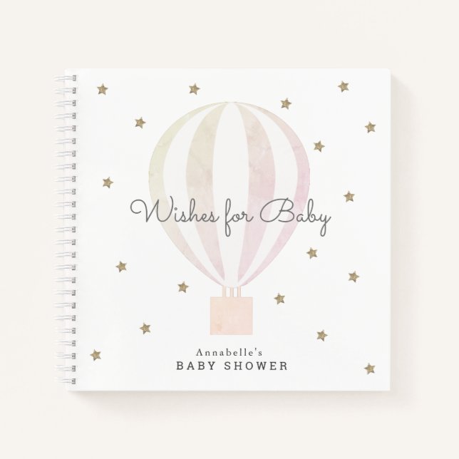 Hot Air Balloon Wives for Baby Pink Livre d'invité (Devant)