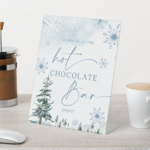 Hot Chocolate Bar bleu hivernal signe merveilleux