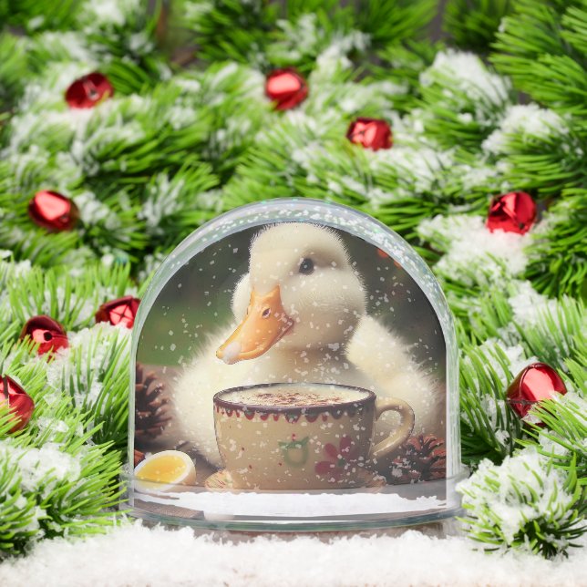 HOT COCOA DUCK SNOW GLOBE (Noël)