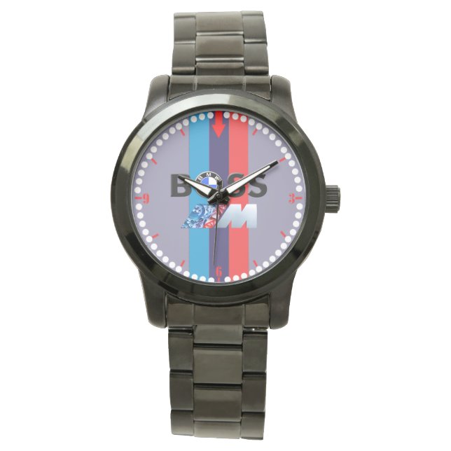 Hot Design Bmw MBos Montre en quartz en acier inox (devant)