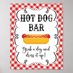 Hot Dog Bar Red En vichy I Do BQ Poster