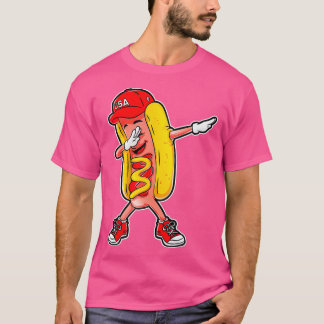 Hot dog Dabbing T-shirt Funny Meme Hotdog Merica