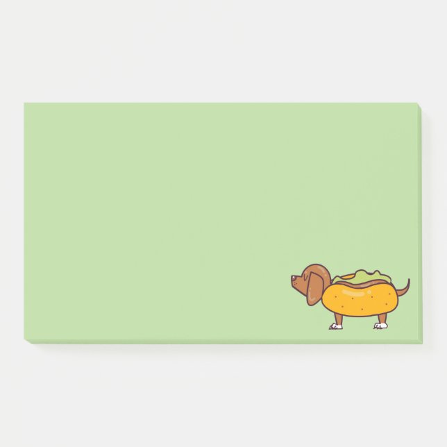 Hot Dog Dachshund Post-It Notes (Devant)