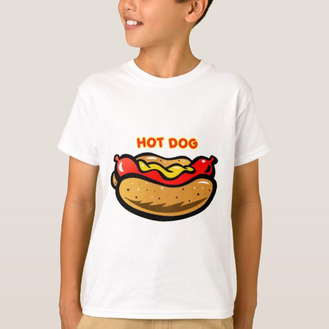 Hot Dog Funny t-shirts pour enfants (Devant)