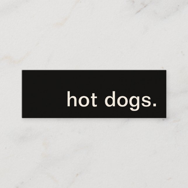 hot dogs. carte punch de fidélité (Devant)
