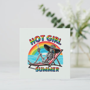 Hot Girl Summer Skeleton Retro Beach Design