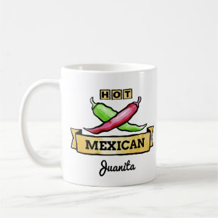 "Hot Mexican" nom personnalisé tasses