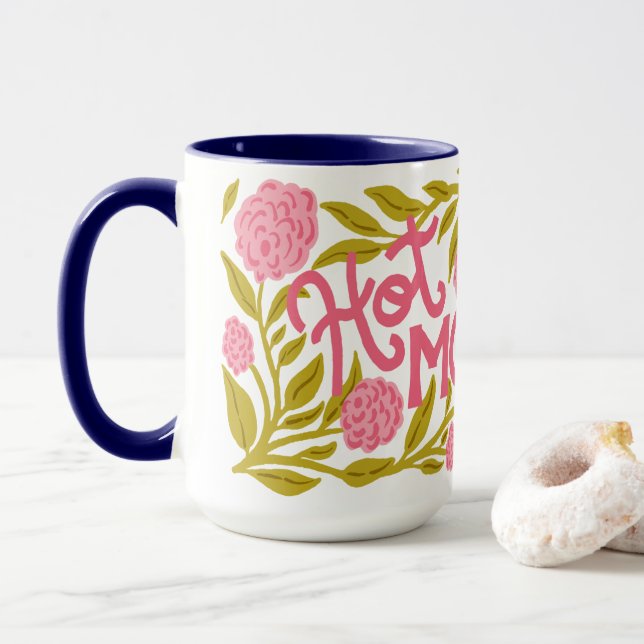 Hot Momma Mother's Day 15 oz Mug (Avec donut)