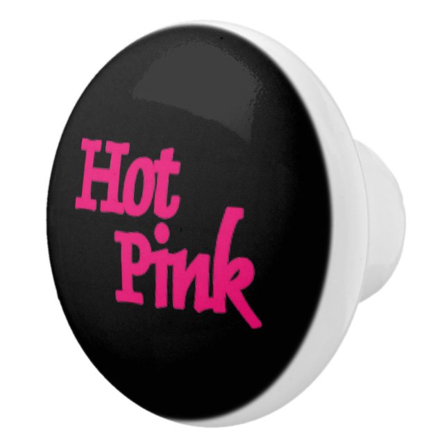 Hot Pink mot noir ceramique bouton (Droite)