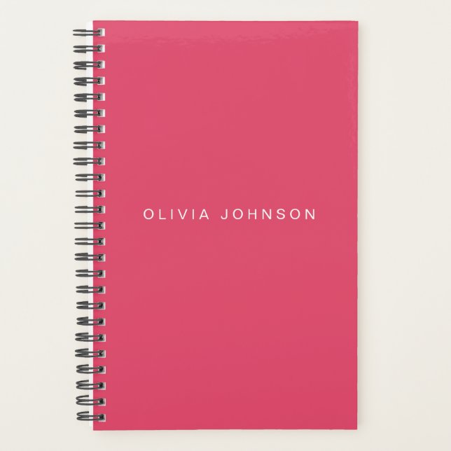 Hot Pink | Planificateur Spiral Weekly/Monthly 202 (Devant)