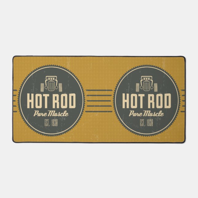 Hot Rod Retro Étiquette Man Cave (Recto)