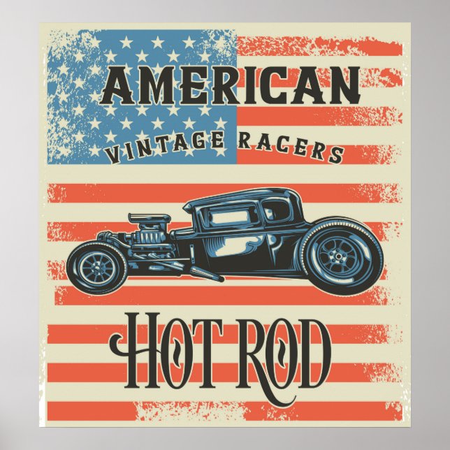 Hot rods race classic Poster (Devant)
