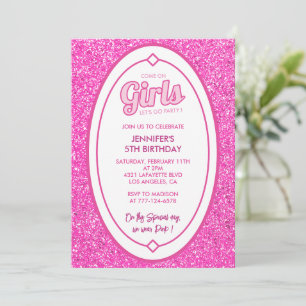 Hot rose 5e anniversaire invitations Parties scint