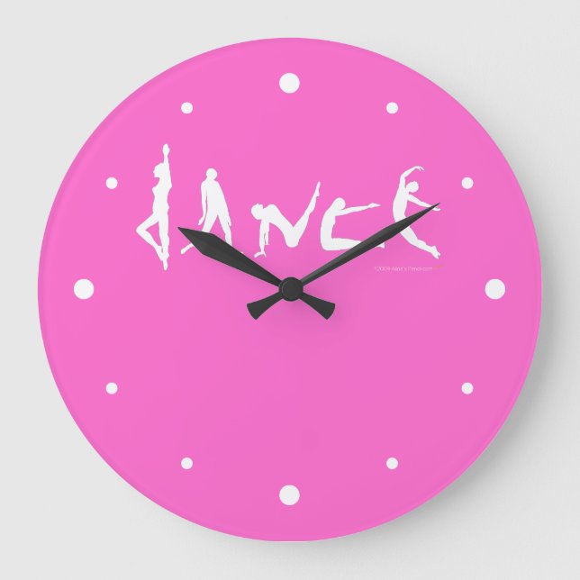 Hot Rose Dance Dancers Horloge murale pour Studio  (Recto)