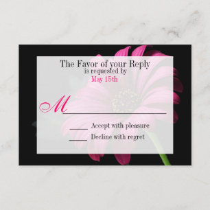 Hot rose Fuchsia Gerber Daisy Mariage Fleur RSVP