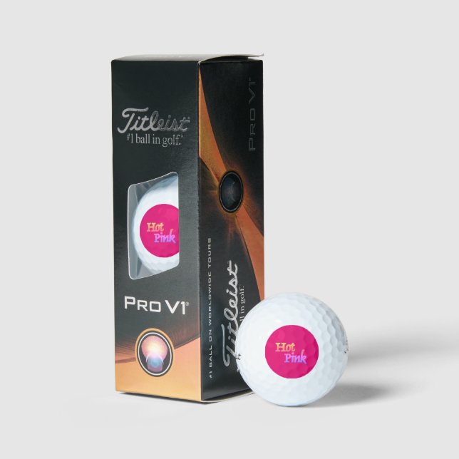 Hot rose Titleist Pro V1 balles de golf 3 pk (Conditionnement)