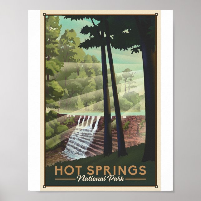 Hot Springs National Park Litho Poster (Devant)