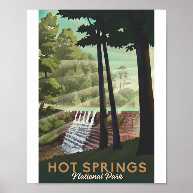 Hot Springs National Park Litho Poster (Devant)