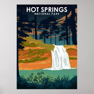 Hot Springs National Park Travel Poster