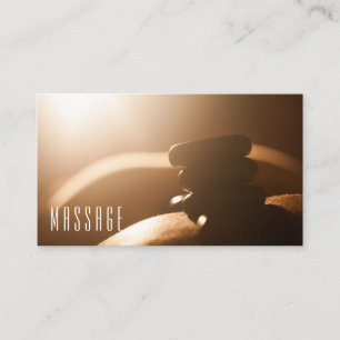 Hot Stones Massage Cartes de visite de thérapie