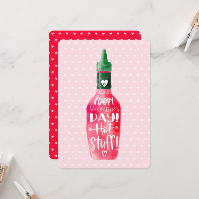 Hot Suff Heureuse Sainte-Valentin | Bouteille de s (Devant/Arrière en situation)