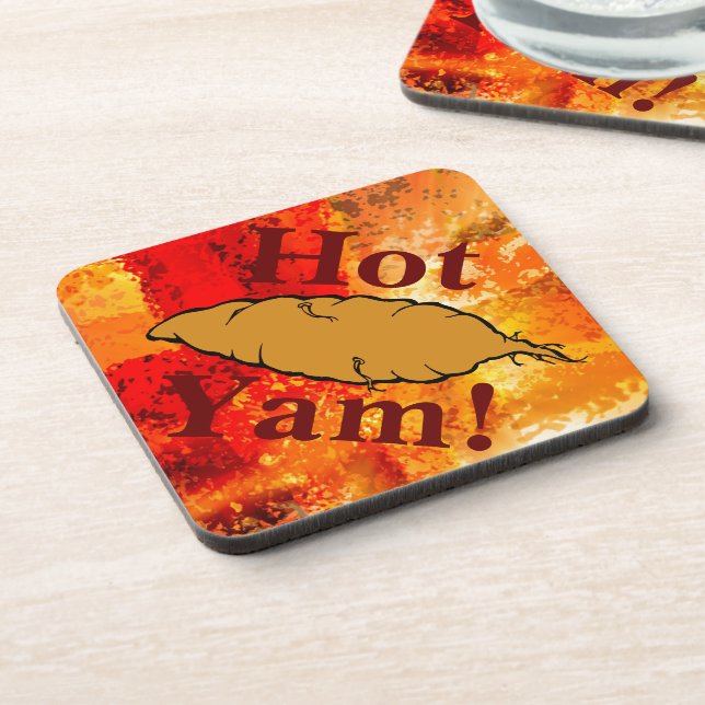 Hot Yam ! Dessous de verre en plastique dur (Côté gauche)