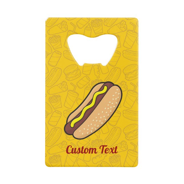 Hotdog Credit Card Bottle Opener (Devant)