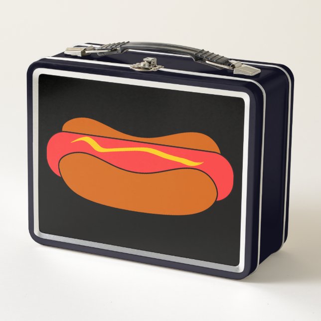 HOTDOG FUNNY RETRO METAL LUNCHBOX (Devant)