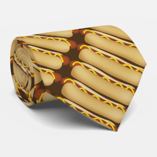 Hotdog motif cravate de plaisir alimentaire