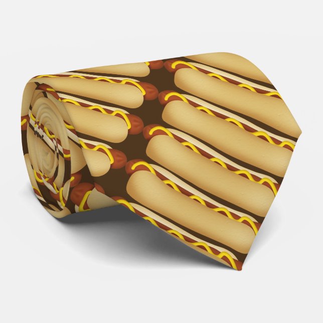 Hotdog motif cravate de plaisir alimentaire (Roulé)