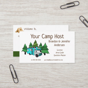 Hôte de camp RV personnalisé  Carte de visite de