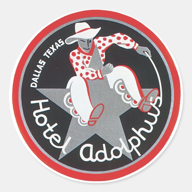 Hotel Adolphus Étiquette de bagages (Devant)