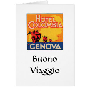 Hotel Columbia Genova Étiquette de bagages