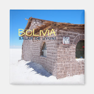 Hôtel de sel de Uyuni en Bolivie aimant texte