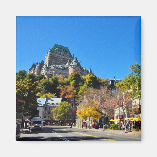 Hôtel Frontenac haut au-dessus de Québec Magnet (Devant)