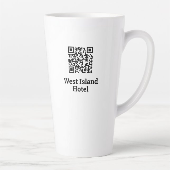 Hôtel QR Code Design Latte Mug (Droite)